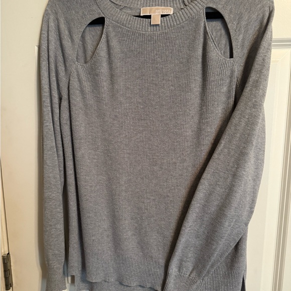 Michael Kors Heather Gray Cutout Sweater - Picture 1 of 4